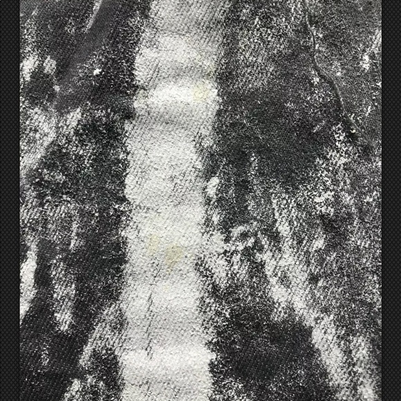 asos Black Jeans Gray Slim Ankle Zip Painted - Picture 5 of 8